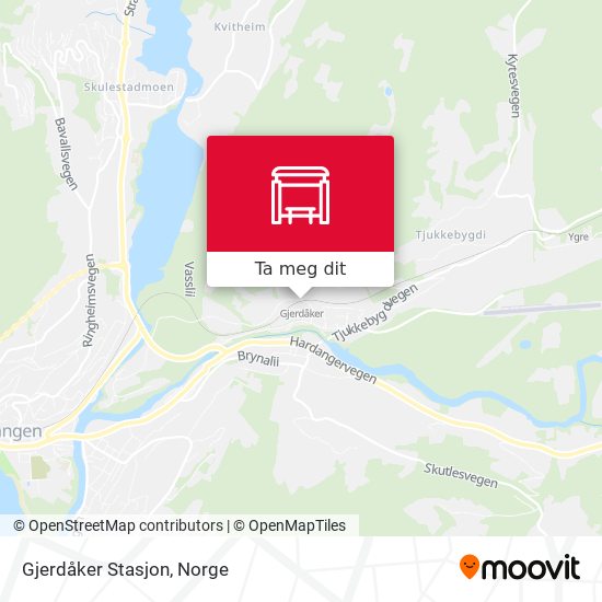 Gjerdåker Stasjon kart