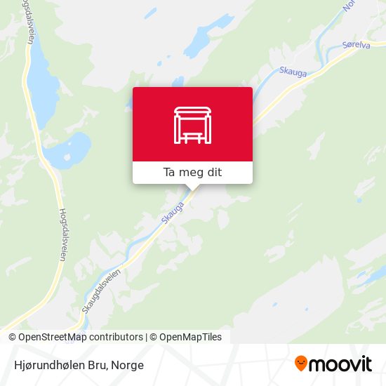 Hjørundhølen Bru kart