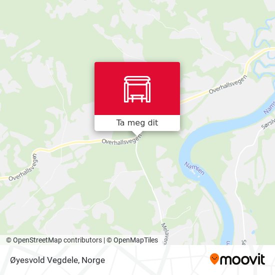 Øyesvold Vegdele kart