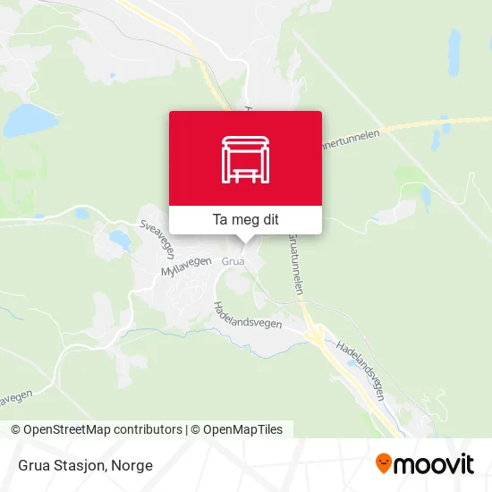 Grua Stasjon kart