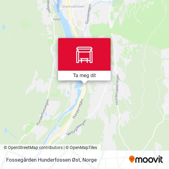 Fossegården Hunderfossen Øst kart