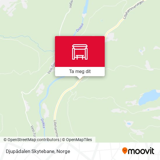 Djupådalen Skytebane kart