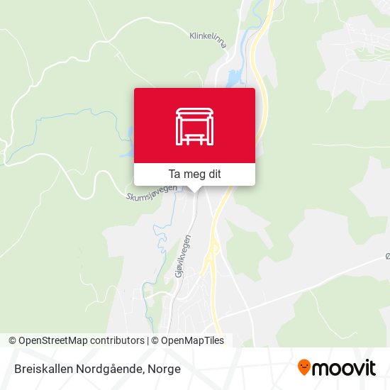 Breiskallen Nordgående kart