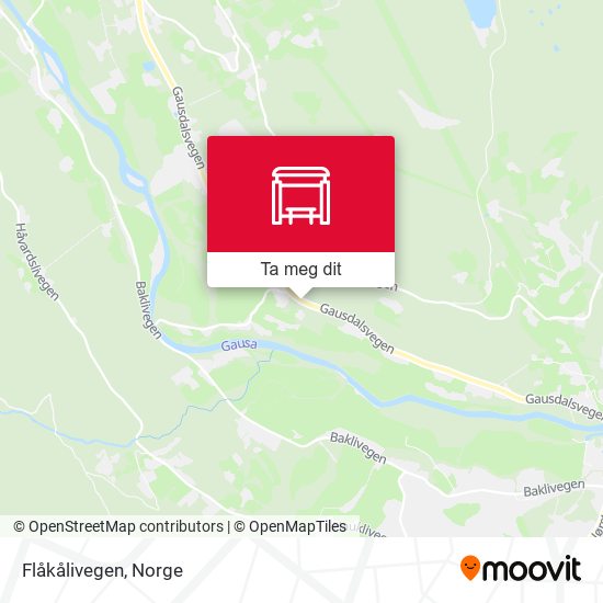 Flåkålivegen kart