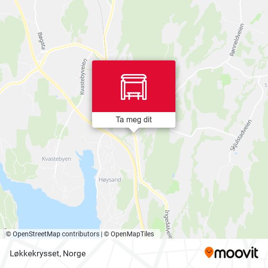 Løkkekrysset kart
