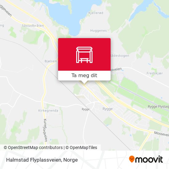 Halmstad Flyplassveien kart
