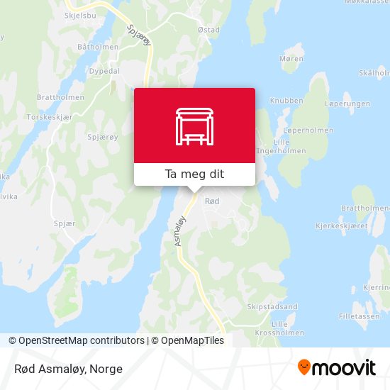 Rød Asmaløy kart