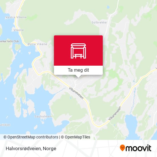 Halvorsrødveien kart