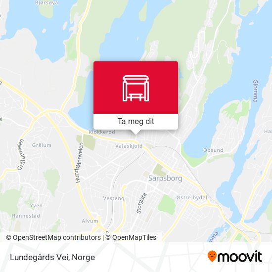 Lundegårds Vei kart