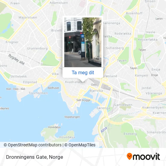 Dronningens Gate kart