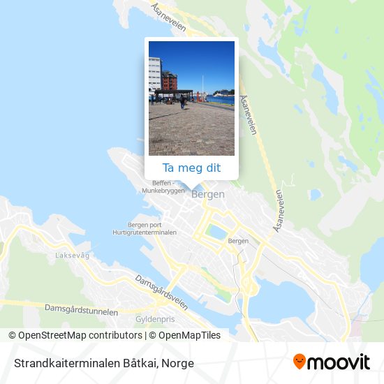 Strandkaiterminalen Båtkai kart