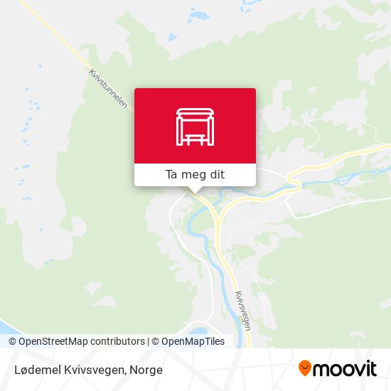 Lødemel Kvivsvegen kart
