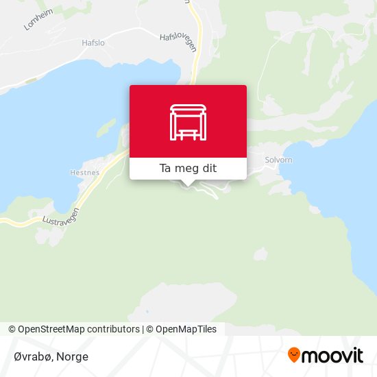 Øvrabø kart
