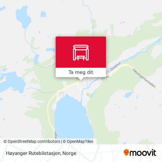 Høyanger Rutebilstasjon kart