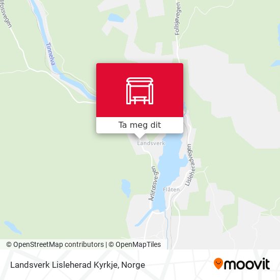 Landsverk Lisleherad Kyrkje kart
