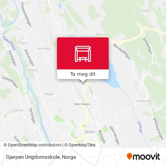Gjerpen Ungdomsskole kart
