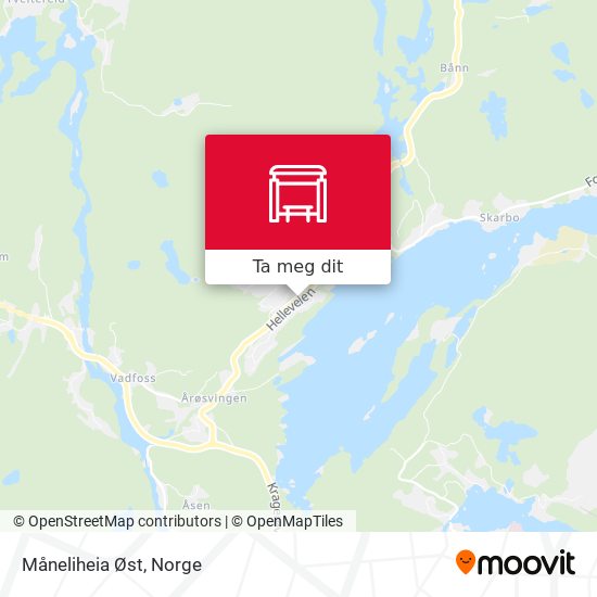 Måneliheia Øst kart