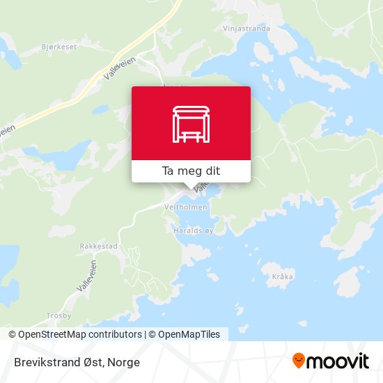 Brevikstrand Øst kart