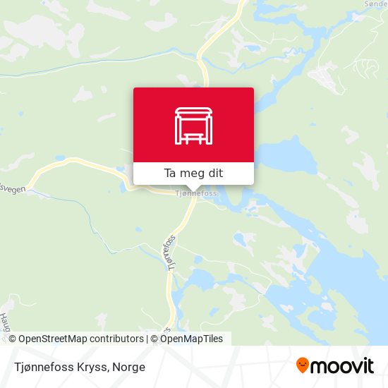 Tjønnefoss Kryss kart
