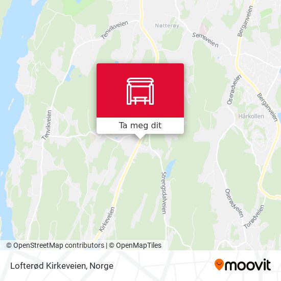 Lofterød Kirkeveien kart
