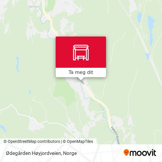 Ødegården Høyjordveien kart