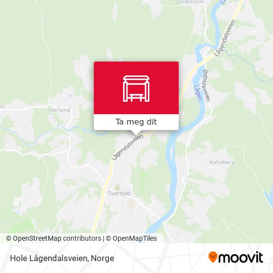 Hole Lågendalsveien kart