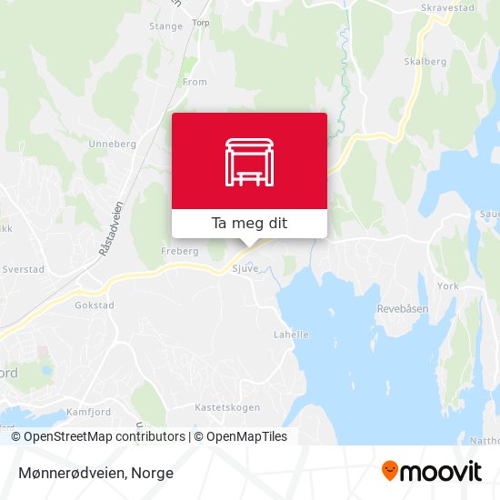 Mønnerødveien kart