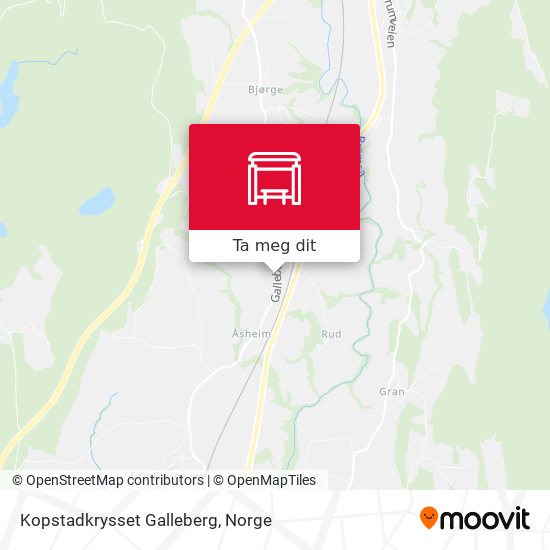 Kopstadkrysset Galleberg kart