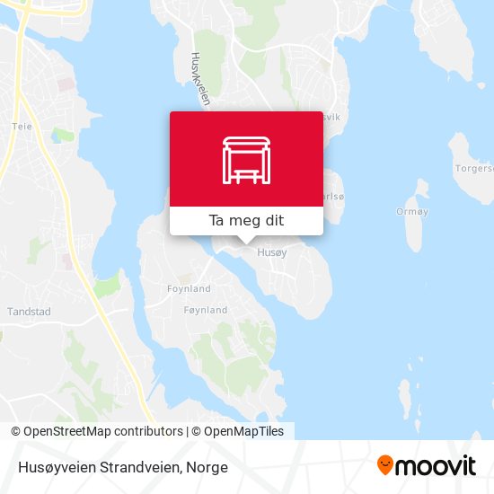 Husøyveien Strandveien kart