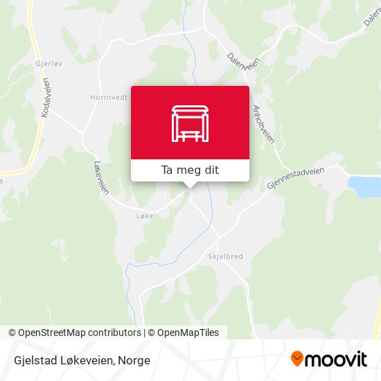 Gjelstad Løkeveien kart