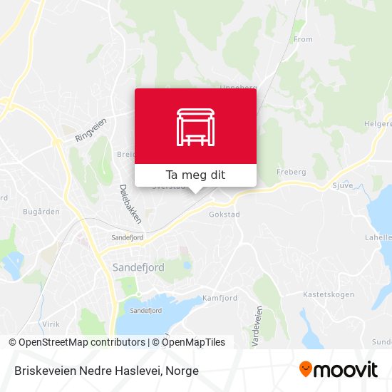 Briskeveien Nedre Haslevei kart