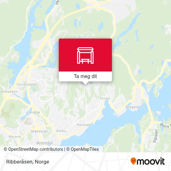 Ribberåsen kart