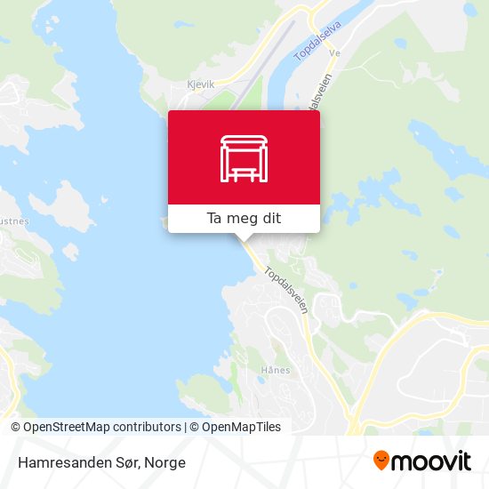 Hamresanden Sør kart