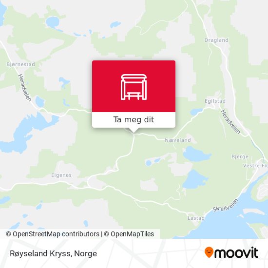 Røyseland Kryss kart