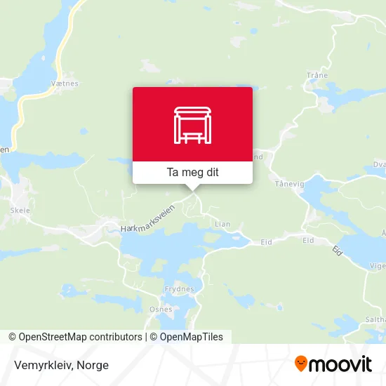 Vemyrkleiv kart