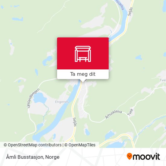 Åmli Busstasjon kart