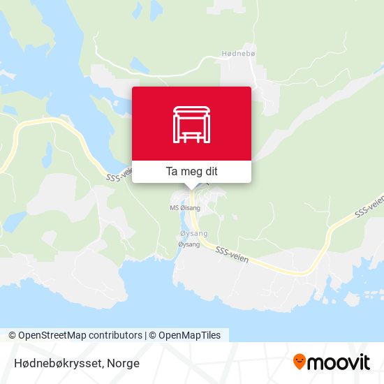 Hødnebøkrysset kart