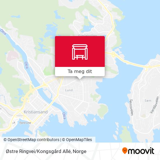 Østre Ringvei/Kongsgård Allé kart