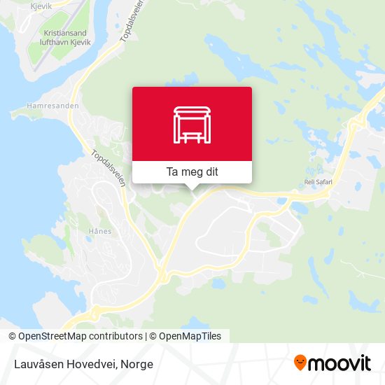 Lauvåsen Hovedvei kart