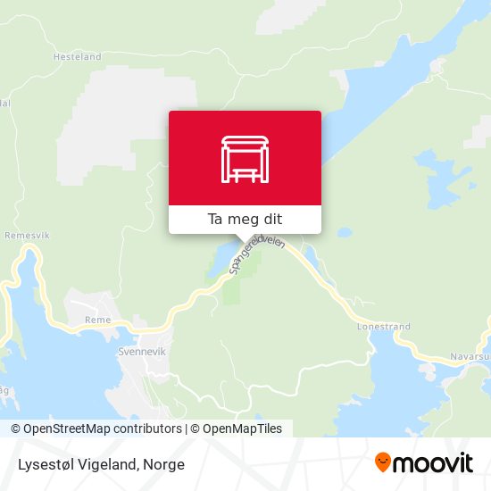 Lysestøl Vigeland kart