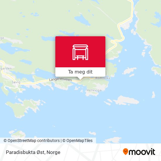 Paradisbukta Øst kart