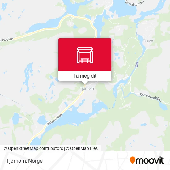 Tjørhom kart