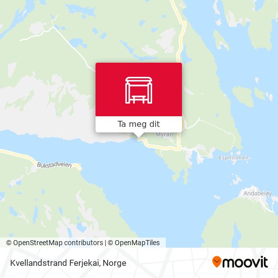 Kvellandstrand Ferjekai kart