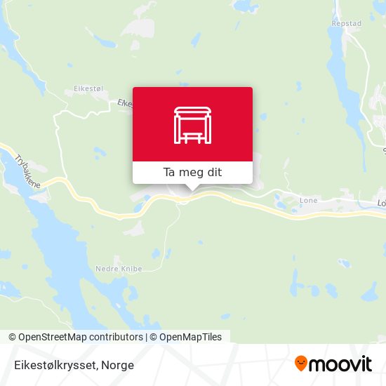 Eikestølkrysset kart