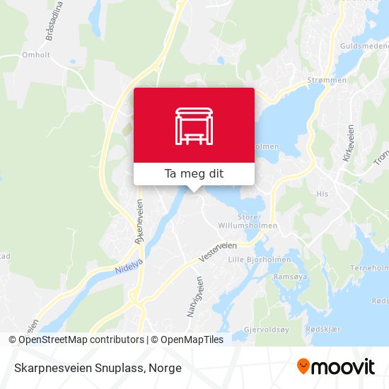 Skarpnesveien Snuplass kart