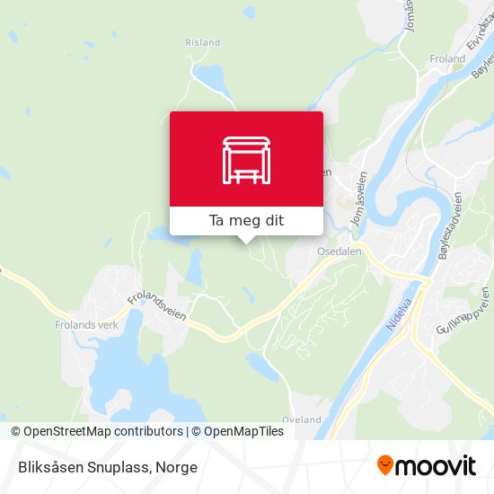 Bliksåsen Snuplass kart