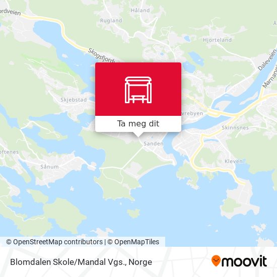 Blomdalen Skole/Mandal Vgs. kart