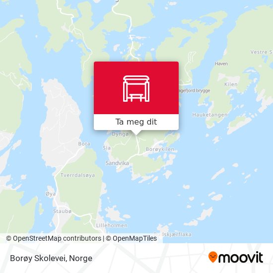 Borøy Skolevei kart