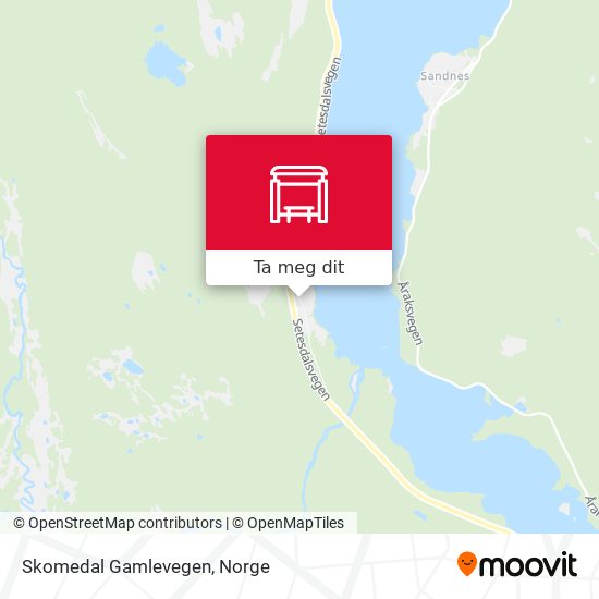 Skomedal Gamlevegen kart