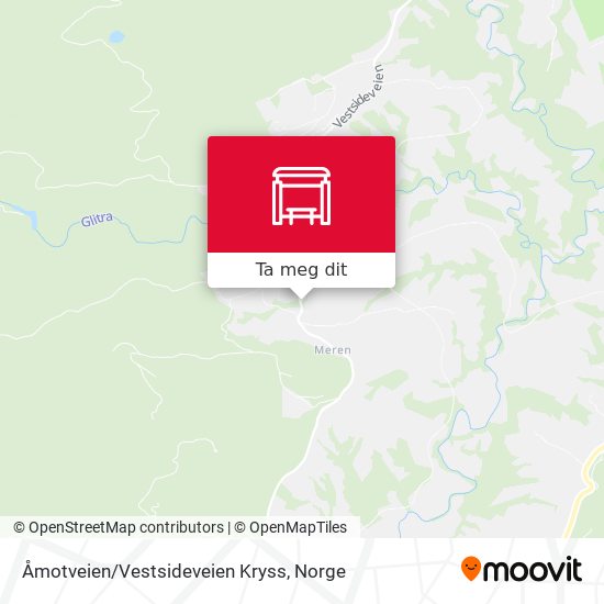 Åmotveien/Vestsideveien Kryss kart